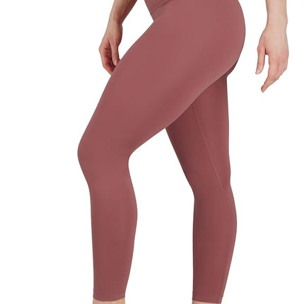 Yogalicious High Waist Squat Proof Soft Printed Leggings for Women, Rouge Blush, XS