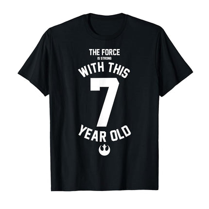 T-shirt Star Wars Logo Rebelle La Force Est Puissante Chez Cet Enfant De 7 Ans