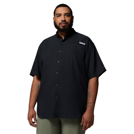 Columbia Camisa Tamiami II de manga corta para hombre, talla grande, Negro, 2X, Negro, 2X Tall