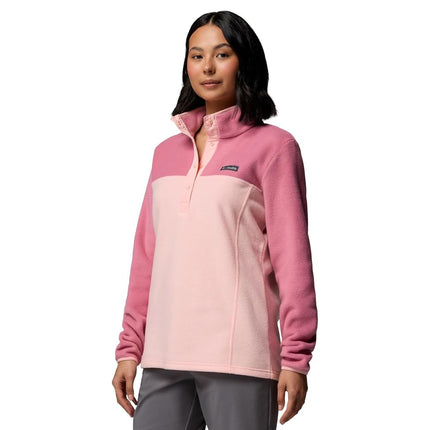 Columbia womens Benton Springs 1/2 Snap Pullover, Pink Sand/Rosette, 1x