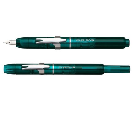 PLATINUM Curidas PKN7000-43EF Fountain Pen/EF Extra Fine/Retractable/Green/Handmade/with Gift Box/Fountain Pen, Pack of 1