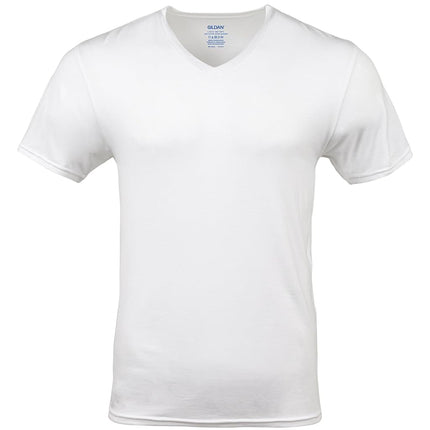 Gildan Men's V-Neck T-Shirts, Multipack, Style G1103, White (12-Pack), XXL