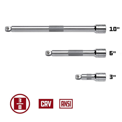 Powerbuilt 640852 3/8-Inch Drive 10-Inch Wobble Extension