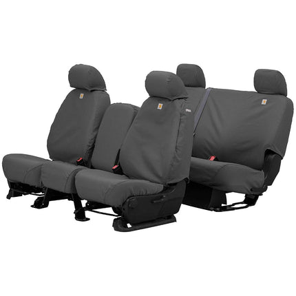 Covercraft - SSC2511CAGY Carhartt SeatSaver Front Row Custom Fit Seat Cover for Select Chevrolet/GMC Models - Duck Weave (Gravel)