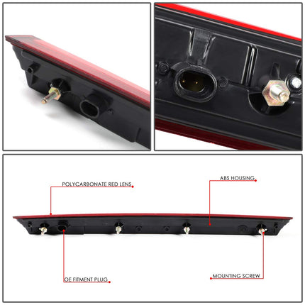 DNA MOTORING 3BL-GMCD15-3D-LED-RD Red Housing LED 3rd Third Tail Brake Light Smoked Lens [Compatible with 15-20 Chevy Tahoe / 15-20 Suburban / 16-19 Suburban 3500HD]