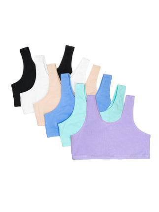 Fruit of the Loom Girls' Multi Cotton Built-Up Str