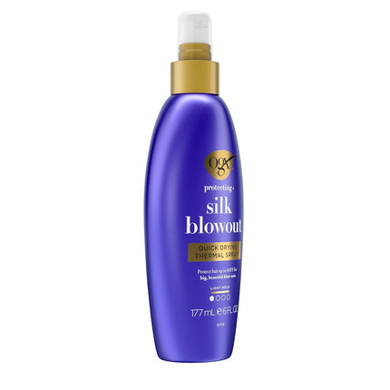 OGX Protecting + Silk Blowout Quick Drying Thermal Spray, 6 Fl Oz (Pack of 1)