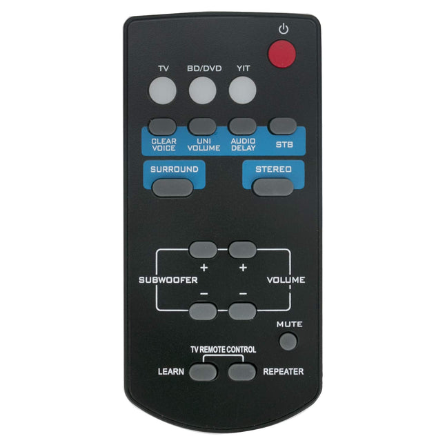 FSR60 WY57800 Replace Remote Control fit for Yamaha Soundbar Sound Bar Speaker Front Surround System ATS1010 ATS-1010 ATS-201 FSR62 WY57800 YAS101 YAS-101 YAS101BL YAS-101BL YAS-201 YAS-201BL