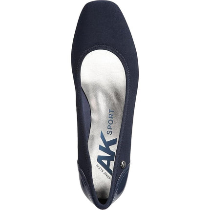 Anne Klein Women's WISHER2 Wedge, Navy Multi Fabric, 6 M US