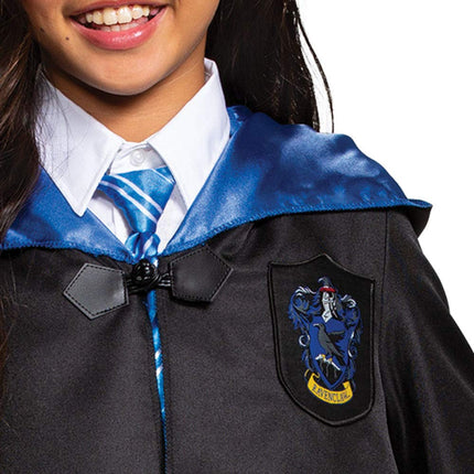 Déguisement Harry Potter Robe Serdaigle Luxe Accessoire de Costume Enfant, Noir & Bleu, Taille Enfant Petit (4-6)
