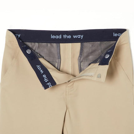 French Toast Boys' Slim Fit Taper Leg Stretch Performance Pant, Khaki, 14