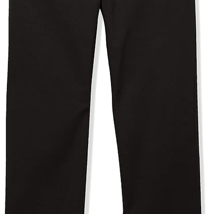 Izod Boys' School Uniform Twill Pants, Flat Front & Comfortable Waistband with 5 Pockets, Black, 10