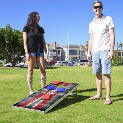 GoSports LED Rustic Design Cornhole Set, Regulation Size