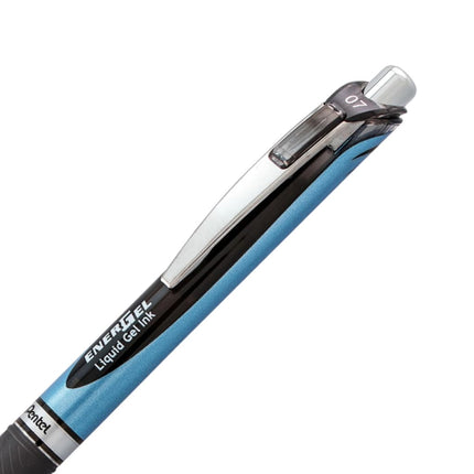 Pentel EnerGel RTX Retractable Premium Liquid Gel Pen, (0.7mm) Needle Tip, Ultra Smooth, Medium Line, Black Ink 10 Pack