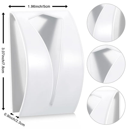 BOAO 4 Pcs Self Adhesive Towel Hook Holder Grabber Stainless Steel Kitchen Dish Towel Hook Wall Mount Non Drilling Hangers Rack Hand Tea Holders for Bathroom Accesories Kitchen Gadgets(White)