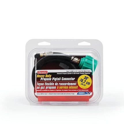 Camco 30" Pigtail Propane Hose Connector, Connects Propane Cylinder to a RV or Trailer Propane Regulator, Provides Thermal Protection and Excess Flow Protection (59163)