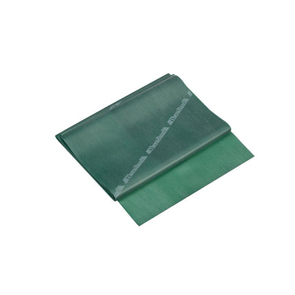 Bandes de résistance TheraBand, 1,5 m, lot de 15 bandes élastiques professionnelles en latex pour exercices du haut et du bas du corps, physiothérapie, Pilates, entraînements à domicile et rééducation, vert intense, niveau intermédiaire 1