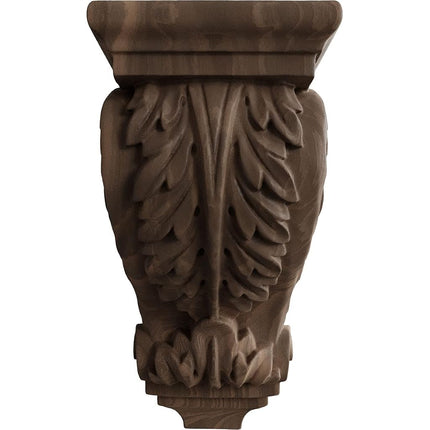 Ekena CORW03X04X07ACWA 3 1/2-Inch Width x 4-Inch Depth x 7-Inch Height Small Acanthus Wood Corbel - Walnut