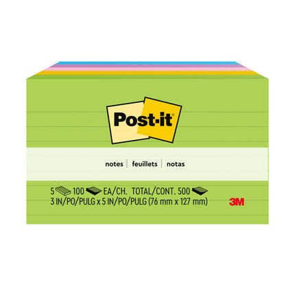 Post-it Notes, 3x5 in, 5 Pads, America's #1 Favori