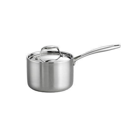 Tramontina 3-ply clad Stainless Steel Sauce pan with lid, Induction Safe, Dishwasher Safe, NSF Certified, Made in Brazil
