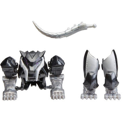 Marvel Mech Strike Mechasaurs, 4-Inch Black Panther with Sabre Claw Mechasaur Action Figures, Super Hero Toys for Kids Ages 4 and Up