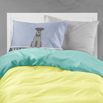 Caroline's Treasures Miniature Schanuzer Black Silver Pillowcase, Multicolor, Standard