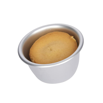 KitchenCraft Mini Pudding Mould Set of 4, Anodised Aluminium, 7.5 cm, Silver