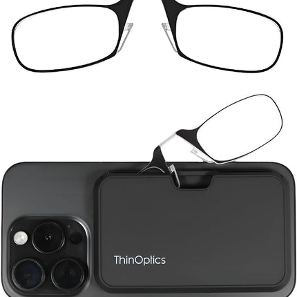 ThinOptics Folding Reading Glasses 1.00, Black, Ca