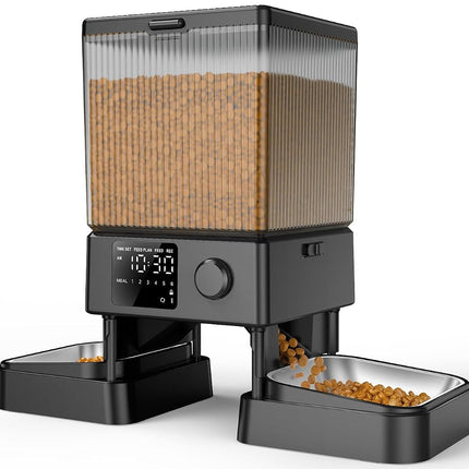 oneisall Automatic Cat Feeder for 2 Cats Pets, Tim