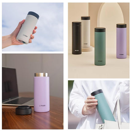 Tiger Thermos MMZ-W060WK Water Bottle, 20.3 fl oz (600 ml), Screw Mug, Stainless Steel Bottle, Cold Retention, Lightweight, Smooth Mouth, Easy to Clean, BPA Free, Egglet White