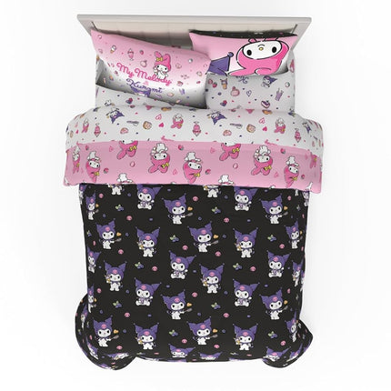 Franco Sanrio Kuromi & My Melody Bedding 7 Piece S