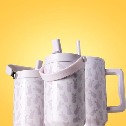 Simple Modern Easter Trek Pivot | 30oz Flip Straw Tumbler with Handle | Water Bottle & Boot | Interchangeable Straw & Chug Lids | Insulated Stainless Steel Jug | Gym Sports Outdoors | Easter Bunnies