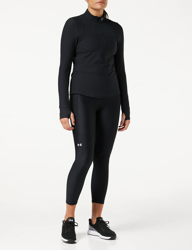 Legging de cheville HeatGear taille haute antidérapant Under Armour pour femme, noirs, XL Tall