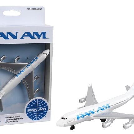 Herpa Toys Single Airplane Pan Am 747, toy model in small scale, aeroplane model, collect, play, miniature model made of plastic - suitable for 3 year olds