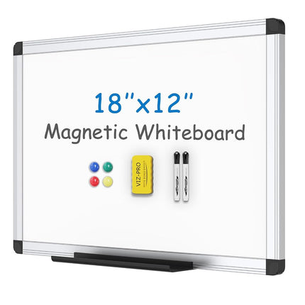 VIZ-PRO Magnetic Whiteboard/Dry Erase Board, 18 X 