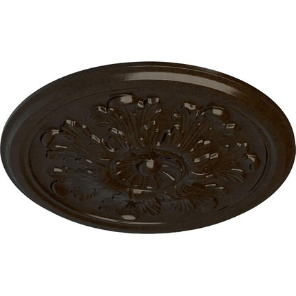 Ekena Millwork CM12LEBZS 12 3/4"OD X 7/8"P Legacy Acanthus Ceiling Medallion Fits Canopies Up to 3 1/2", Bronze