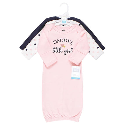 Hudson Baby Gigoteuses en coton unisexe pour bébé, Fille Papa Rose Marine, Prématuré/Nouveau-né, Fille Papa Rose Marine, Prématuré-Nouveau-né