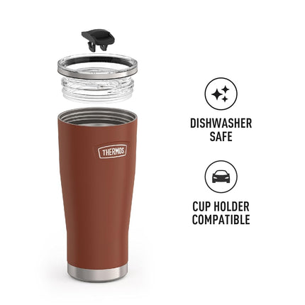 Vaso de acero inoxidable Saddle de 24 oz con tapa de cierre deslizante