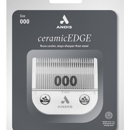 Andis 64480 CeramicEdge Carbon-Infused Steel Clipper Graduation For Close Cutting, Chrome, 1 Count (Pack of 1)