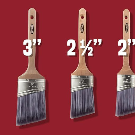 Hyde E-Volution Oval, Polyester SRT Filament Stiff Blend with Wood Handle, 2", 47321 Paint Brush, 2" Wide
