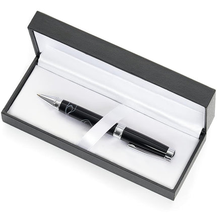 Arteza Ballpoint Pen Gift Set, Black Ink, Silver & Metal Pen, Office Writing Supplies for Graduates, Professors, and Professionals