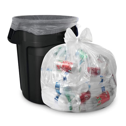 60 Gallon Clear Trash Bags - (Huge 100 Pack) - 38"