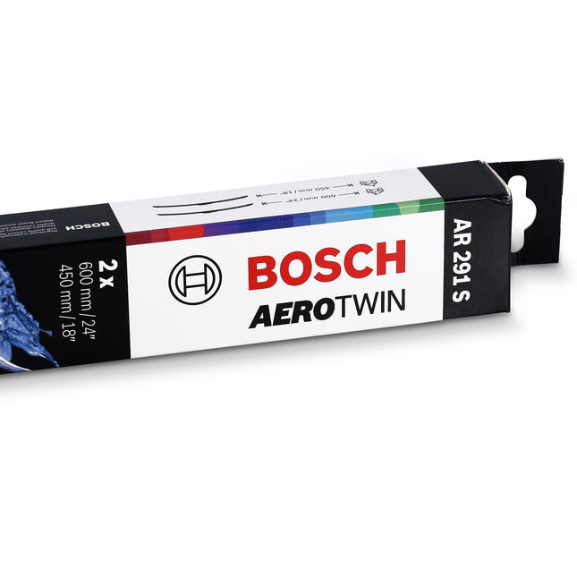 Bosch Wiper Blade Aerotwin AR291S, Length: 600mm/450mm – Set of Front Wiper Blades - Only for Left-Hand Drive (EU)