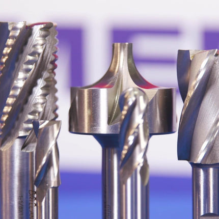 Drill America DWCF322 DWCF Series High-Speed Steel End Mill, Polished Finish, 4 Flute, Square End, 1-3/8" Cutting Length, 5/8" Cutting Diameter, 3-3/8" Length, 1/2" Shank (Pack of 1)