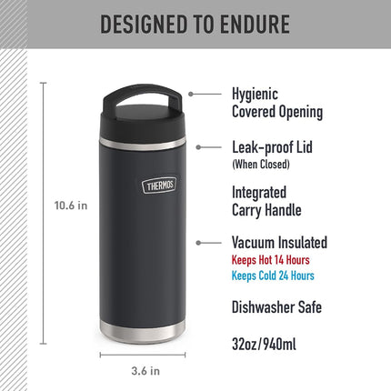 Granite-32 oz Stainless Steel Water Bottle w/Screw Top