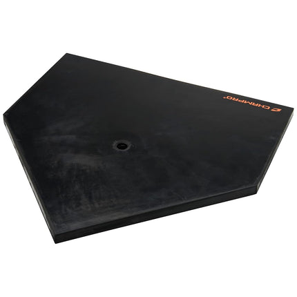 Champro Base de reemplazo de plato de home para tee de bateo ajustable de goma reforzada de alta resistencia, negra