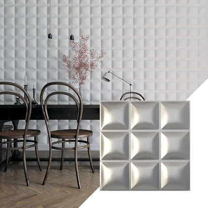 Ekena Millwork 19 5/8"W x 19 5/8"H Classic EnduraWall Decorative 3D Wall Panel, Dark Steel (Covers 2.67 Sq. Ft.