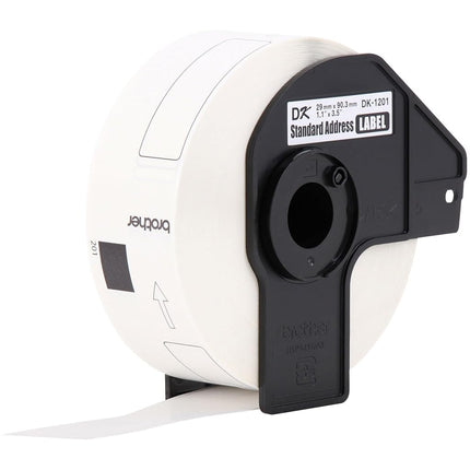 Étiquettes d'adresse standard prédécoupées Brother Genuine DK1201 pour imprimantes QL, (DK1201)