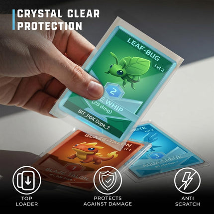 CardGuard Premium Clear Card Sleeves, 100ct – Standard Size Penny Sleeves for Pokémon, Sports Cards, Baseball, Football, and Collectible Trading Cards – Acid-Free, PVC-Free, Durable Protection