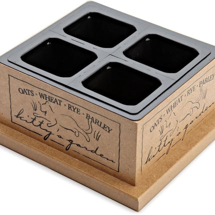 Smartcat 3844 Kitty’S Garden Edible Grass Planter 6.8 x 6.2 x 3 inches